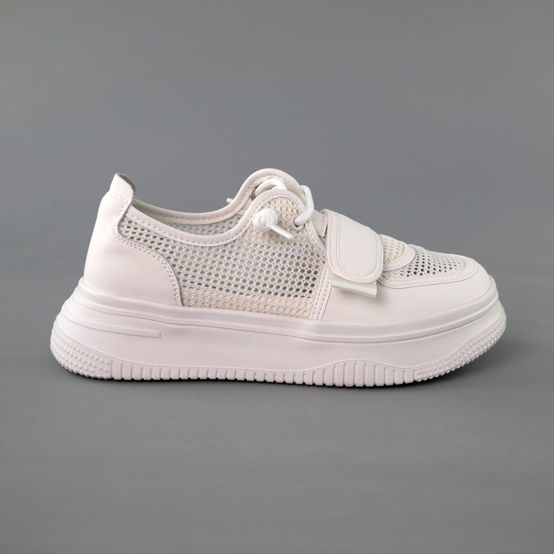 Кеди жіночі літні сітка шкіра 592024 Білі розпродаж