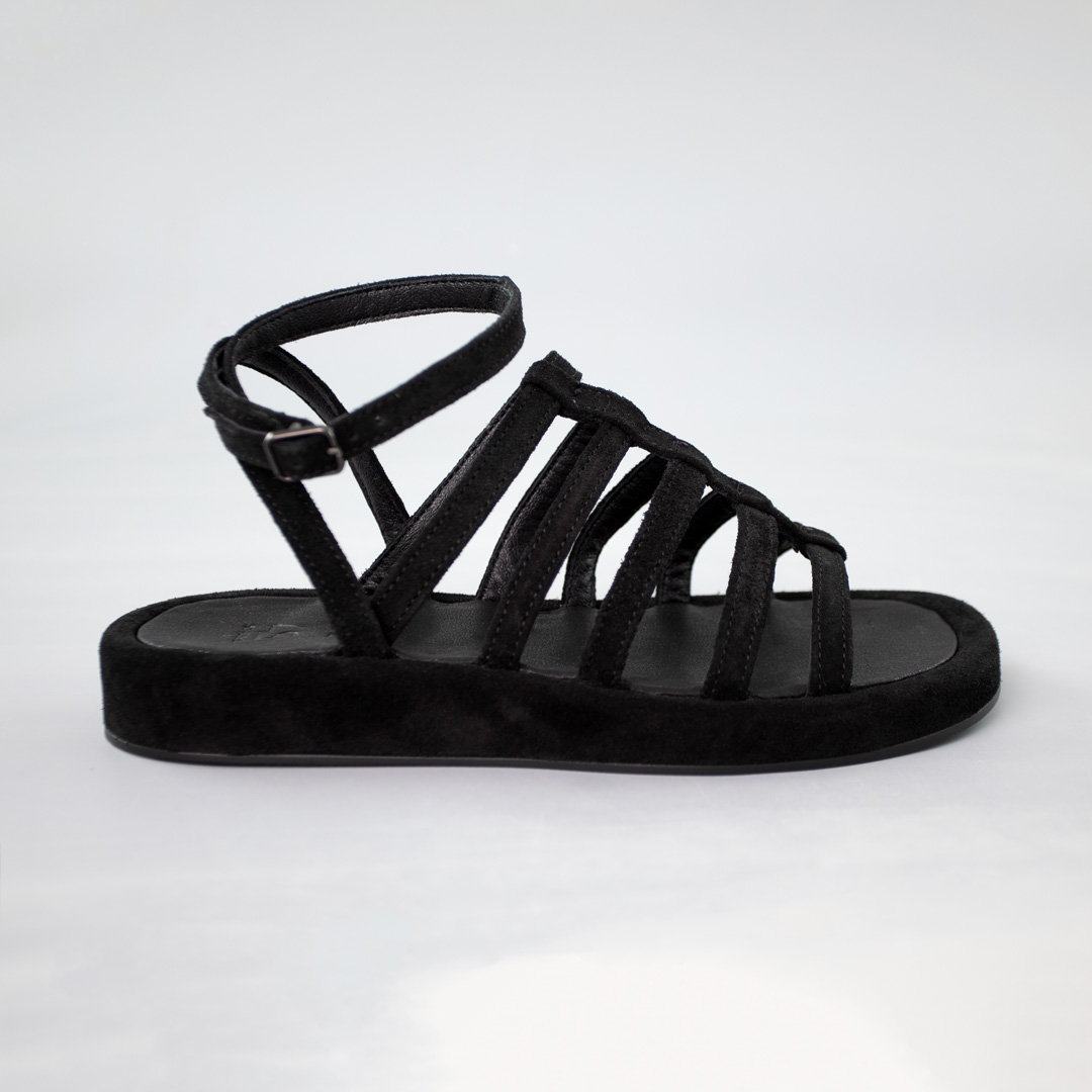 Сандали женские замш 591913 Черные