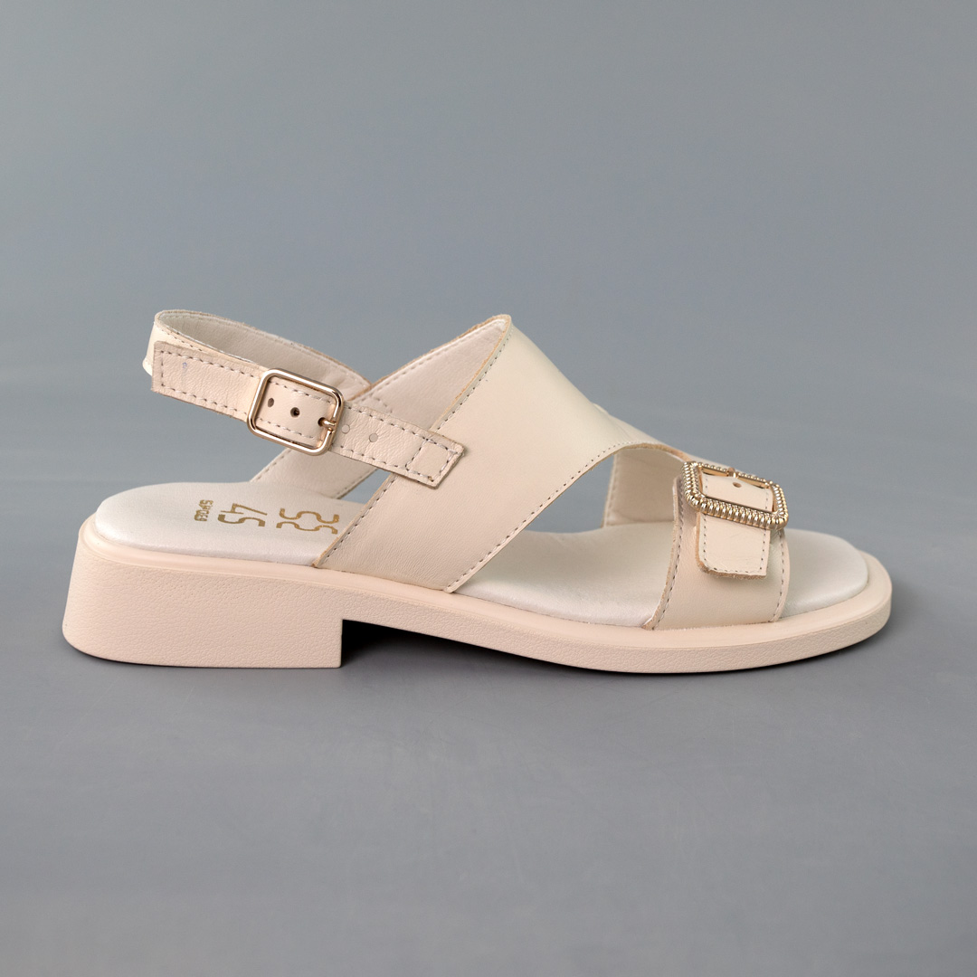 Сандали женские кожа 591988 Молочные распродажа