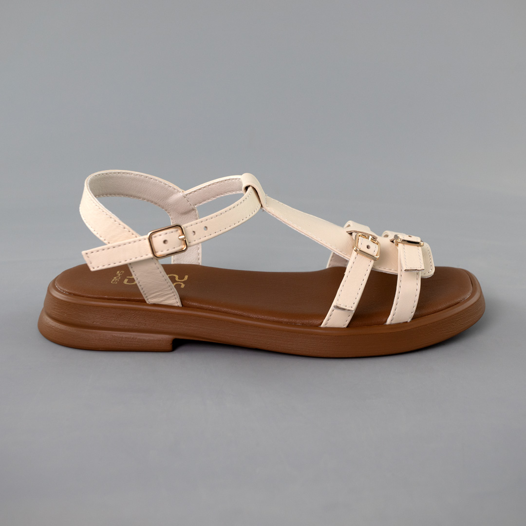 Сандали женские кожа 591991 Молочные