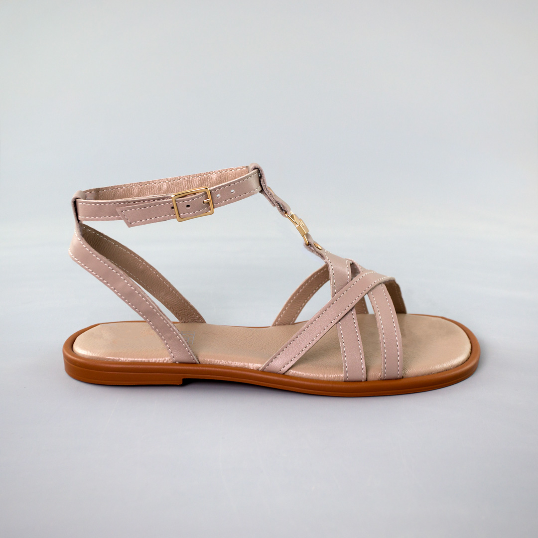 Сандалі жіночі шкіра 591642 Бежеві