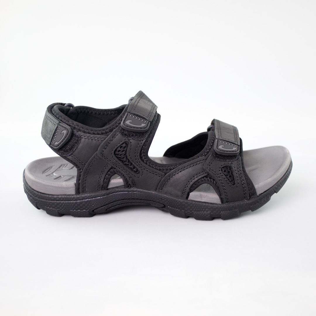 Сандалі чоловічі шкіра 592071 Чорні розпродаж