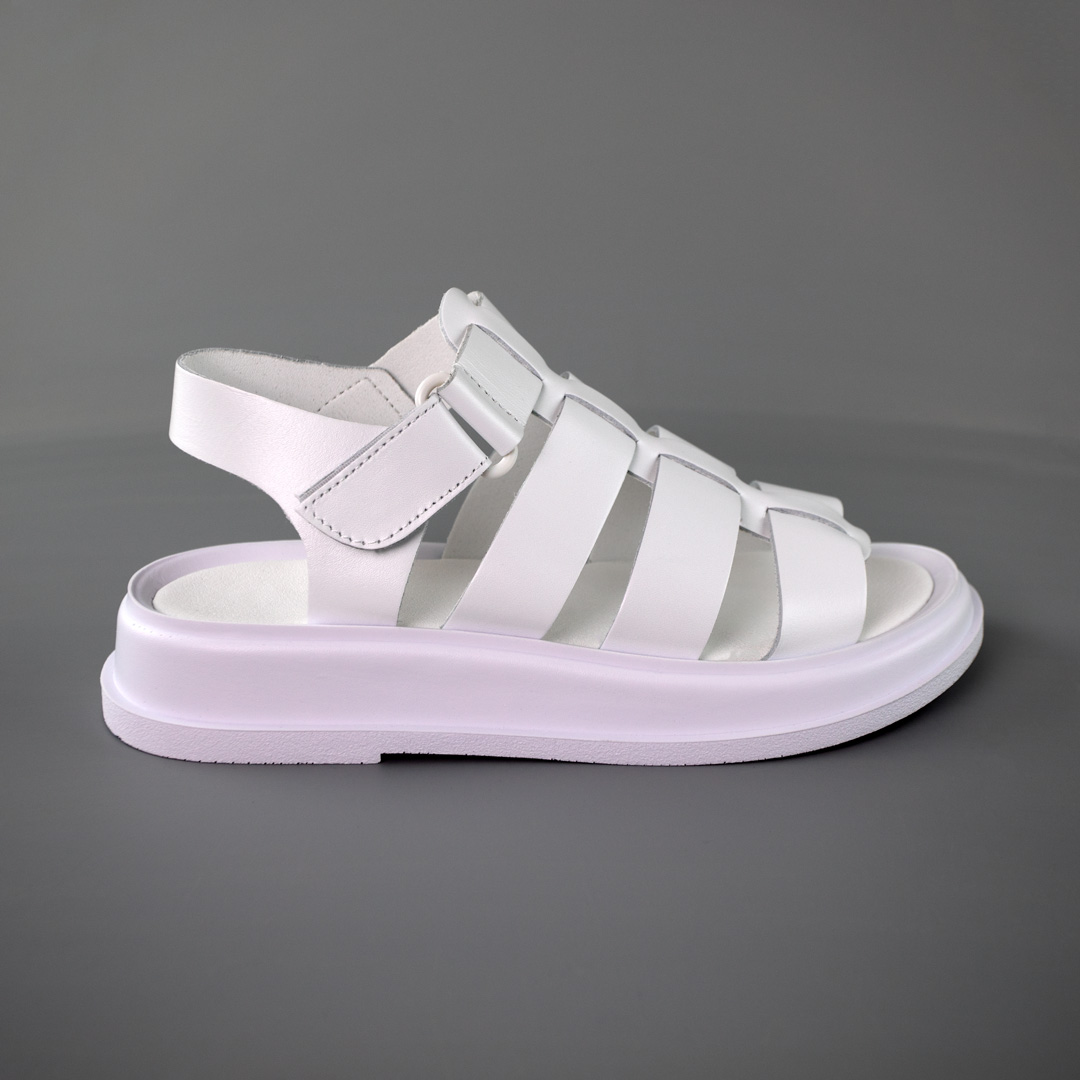 Сандалі жіночі шкіра 592350 Білі розпродаж