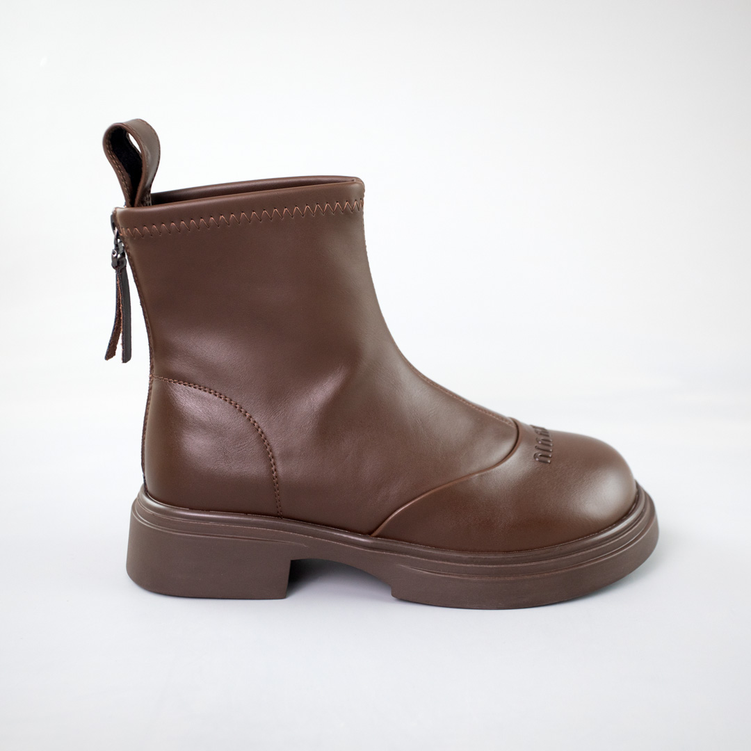 Ботинки женские байка 592927 Коричневые