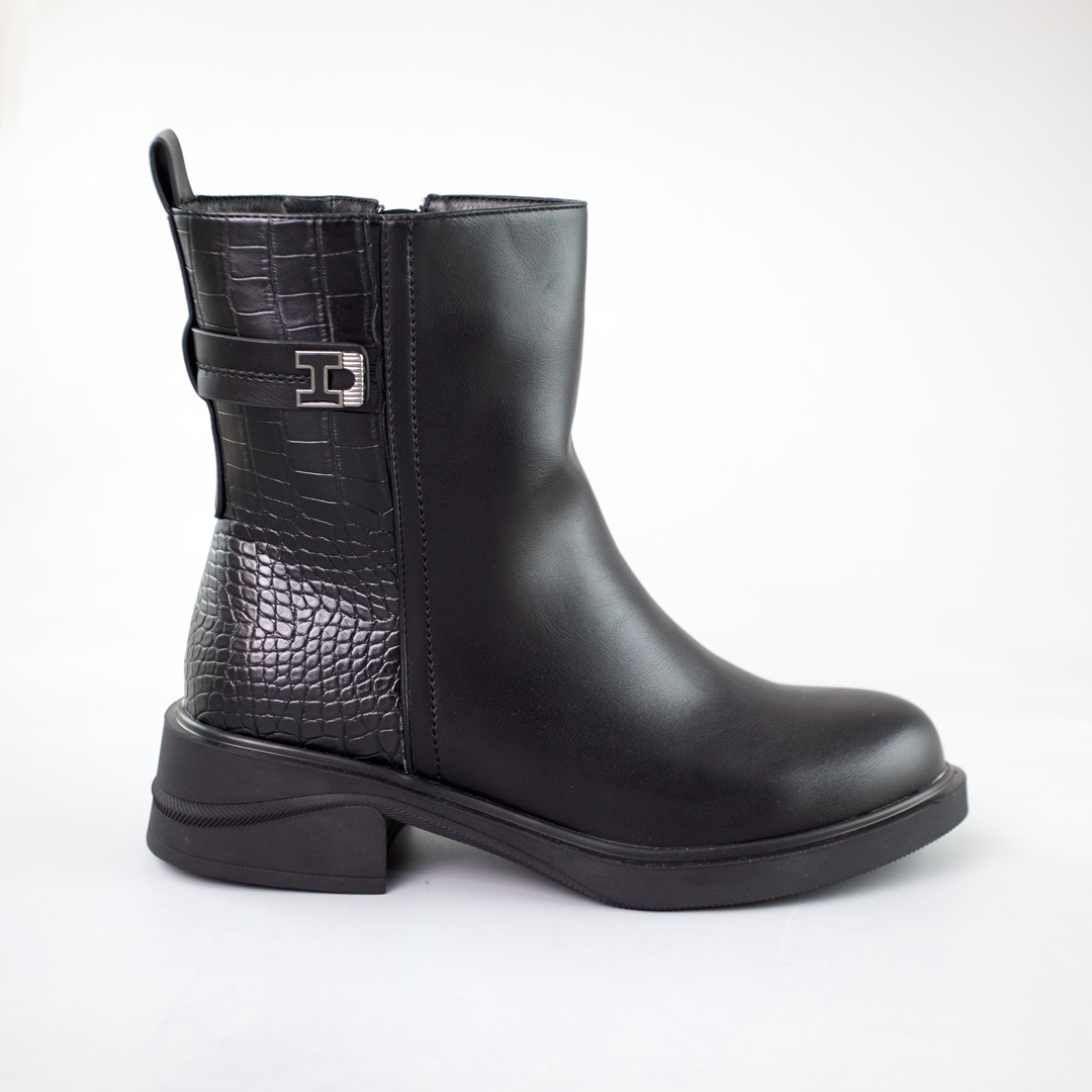 Ботинки женские байка 592937 Черные распродажа