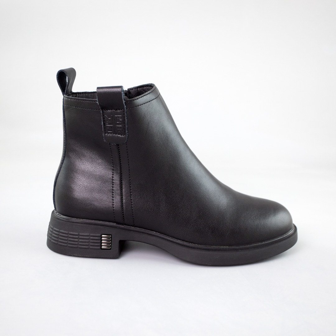 Челсі жіночі шкіра байка 593059 Чорні