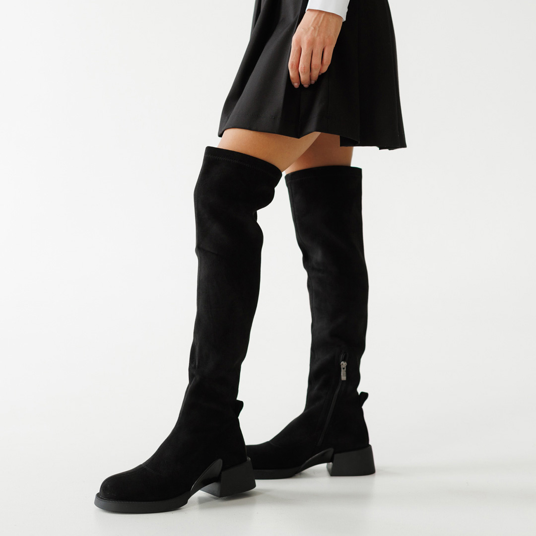 Чоботи - ботфорти жіночі 592940 Чорні