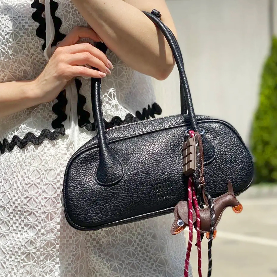 Сумка жіноча багет шкіряна  593271 чорна 