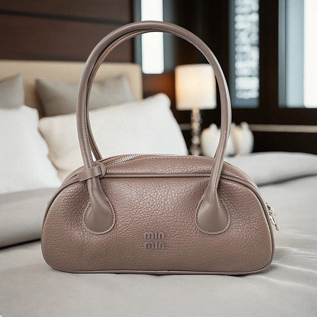 Сумка жіноча багет шкіряна 593272 Капучино