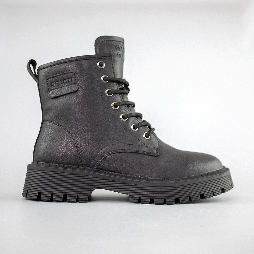 Ботинки женские кожаные байка 593369 Черные