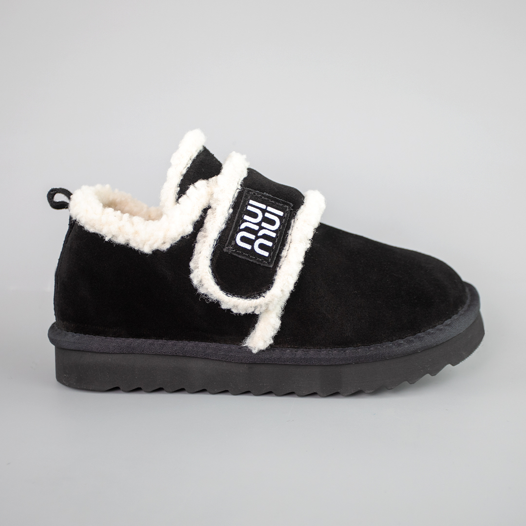 Угги дитячі замш хутро 593402 Чорні