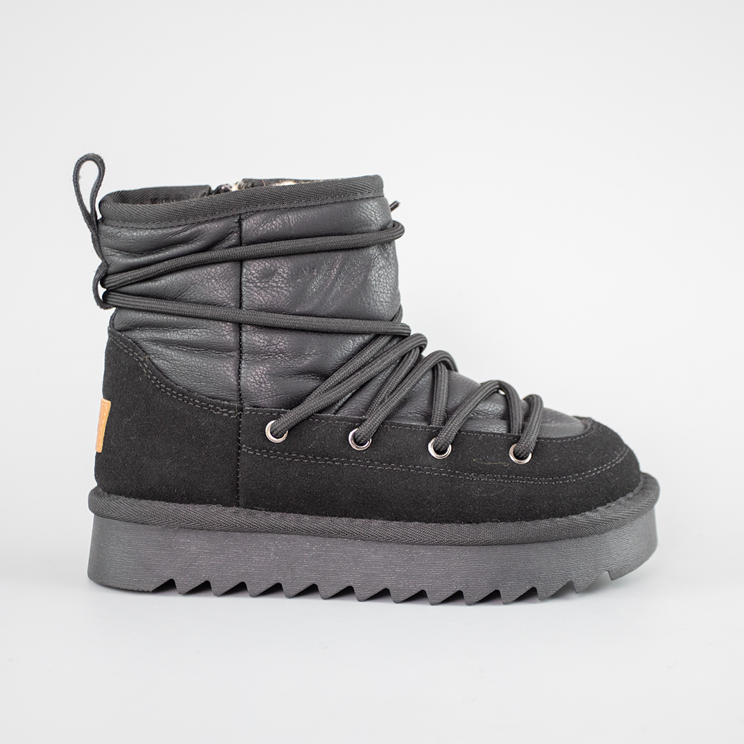 Угги дитячі шкіряні хутро 593490 Чорні 