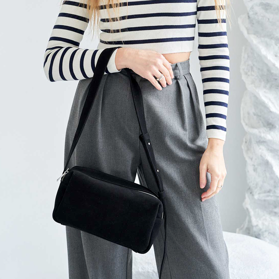 Жіноча шкіряна сумка 593681 Чорна