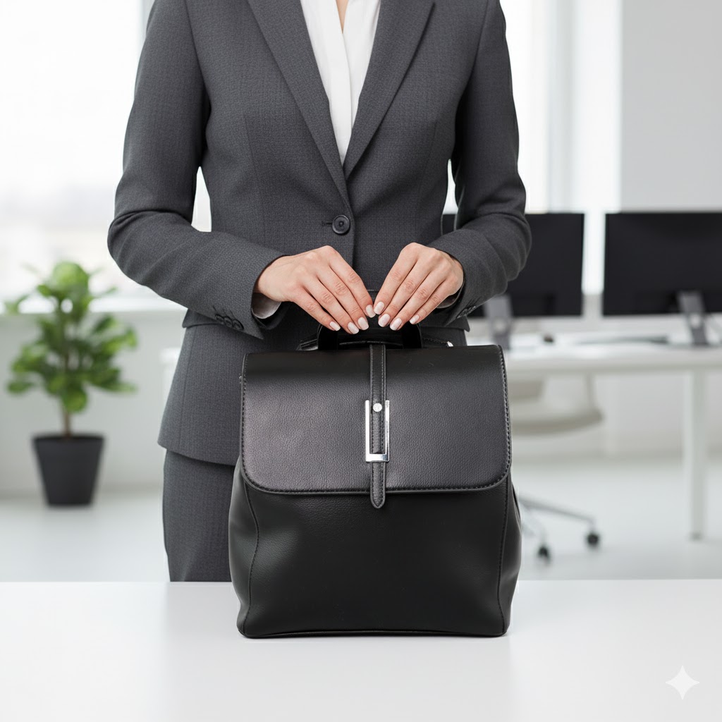 Рюкзак жіночий класичний з еко-шкіри 593742 Чорний