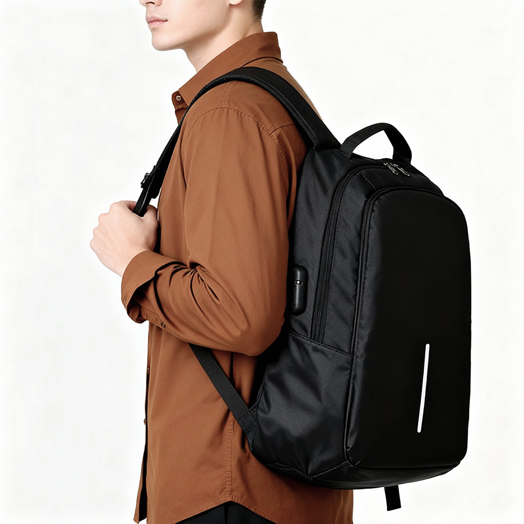 Мужской рюкзак анти-вор 593761 Черный