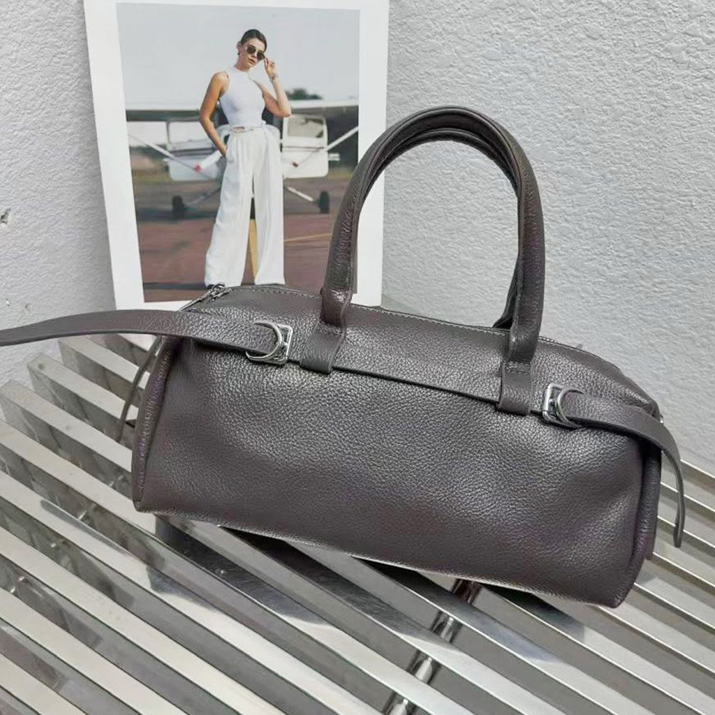 Сумка-багет із штучної шкіри 593628 Сіра