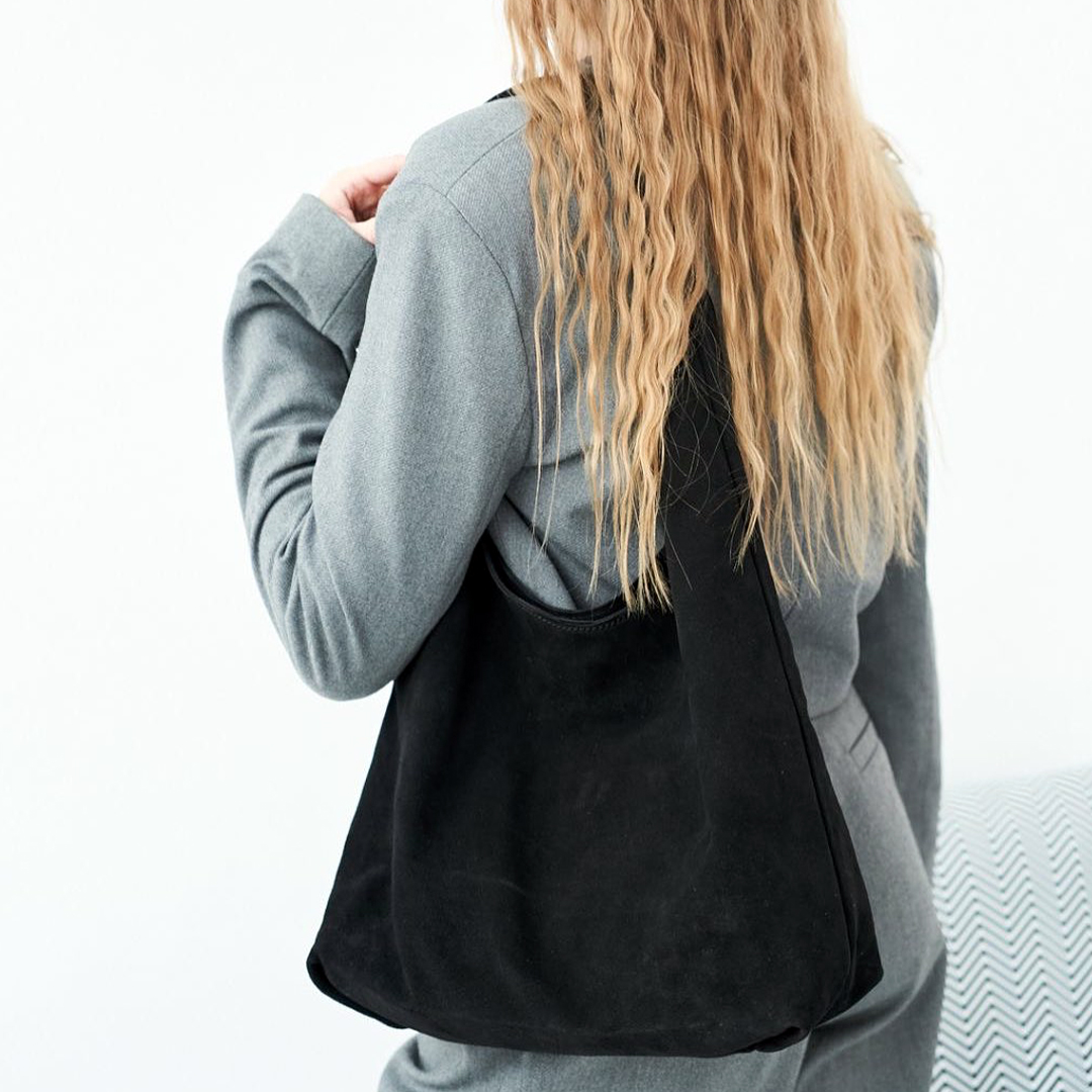 Сумка женская замшевая 592418 Черная