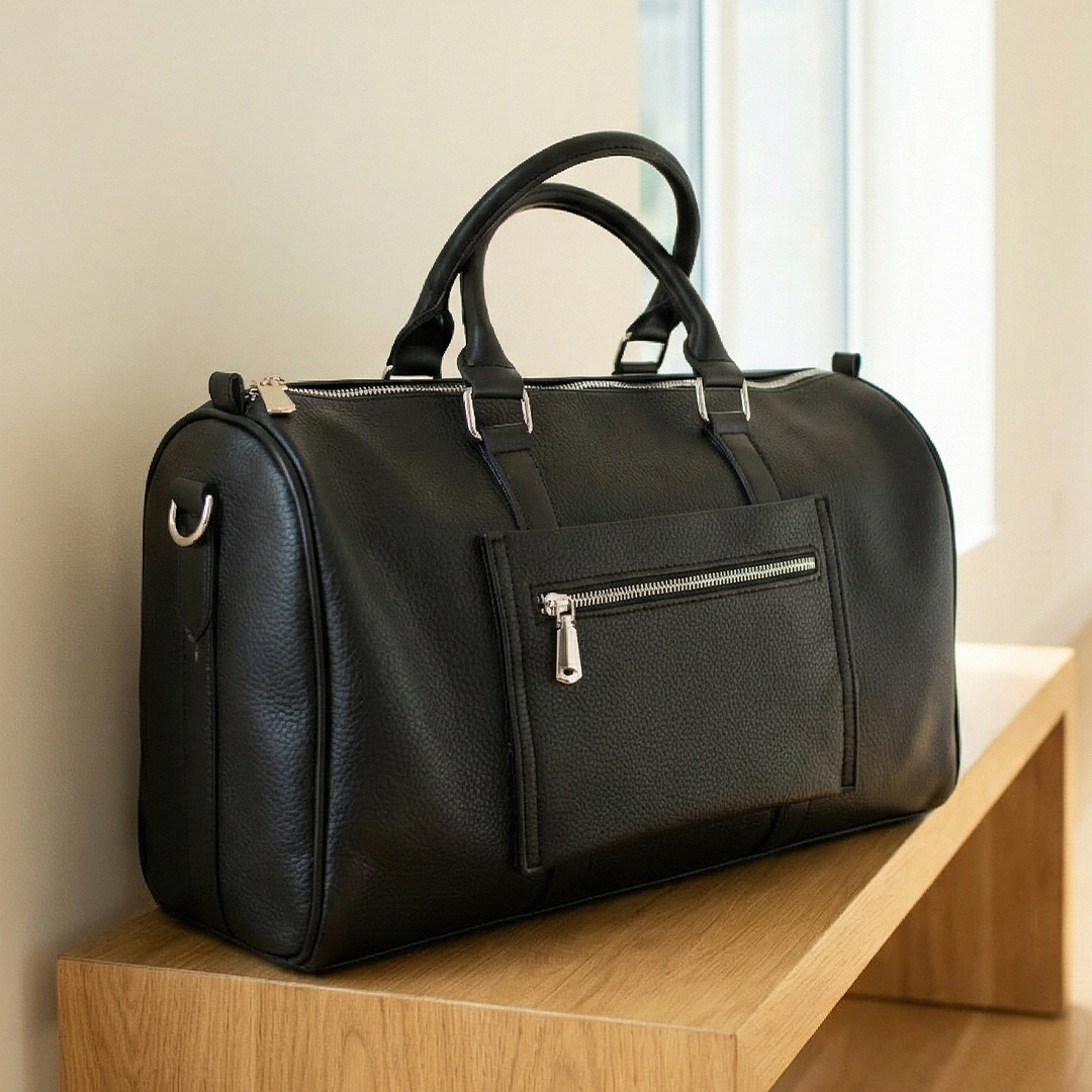 Дорожная сумка из экокожи 593813 Черная