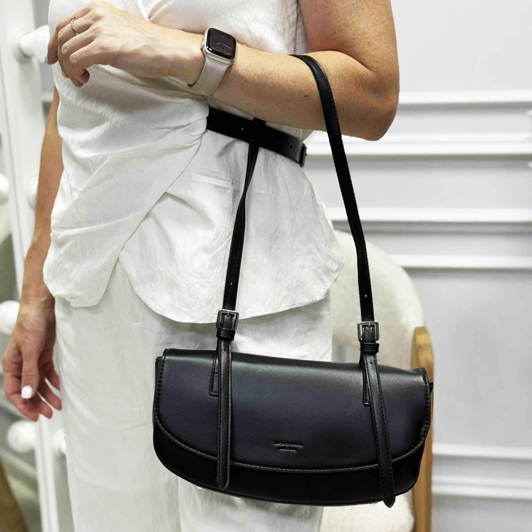 Сумка багет экокожа 593663 черный