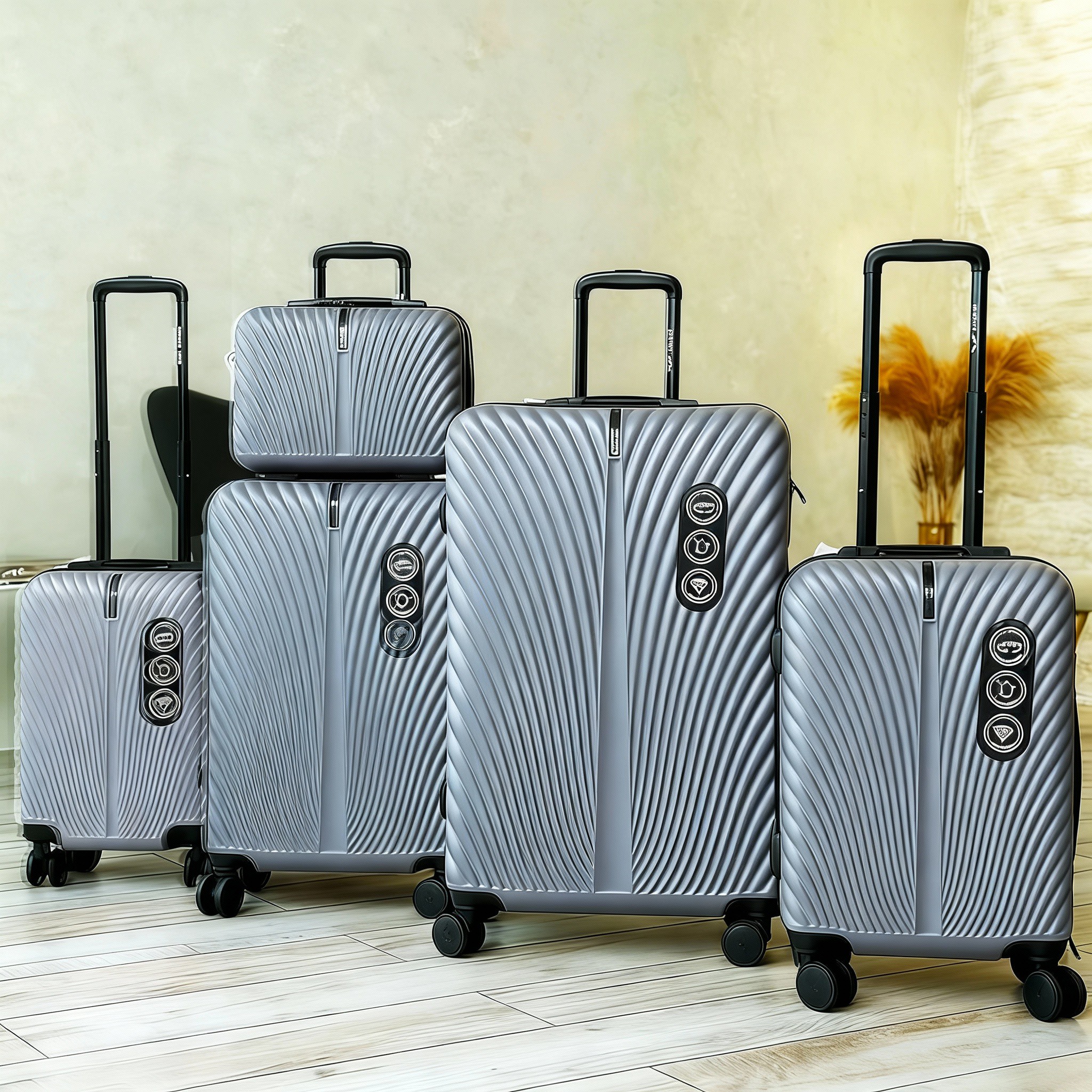 Велика валіза L 97 л 594001 Сіра