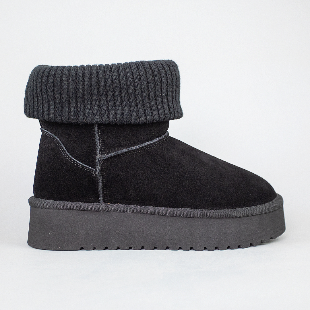 Угги жіночі замшеві 594022 Чорні