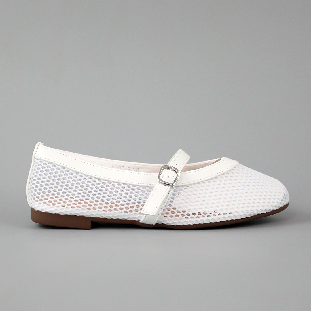 Балетки жіночі сітка літні 594447 Білі