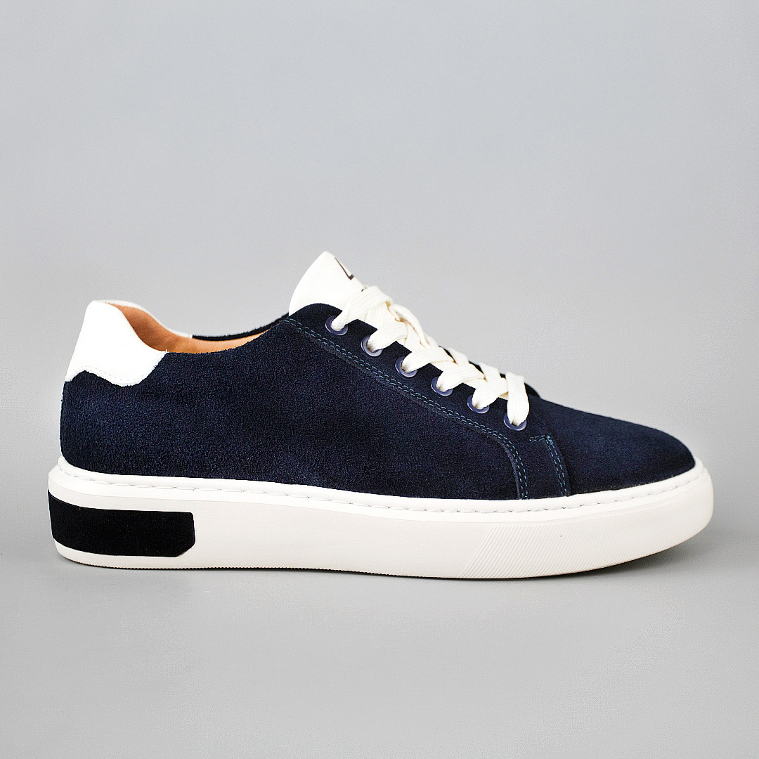 Кеды мужские замшевые 594527 Темно-синие распродажа