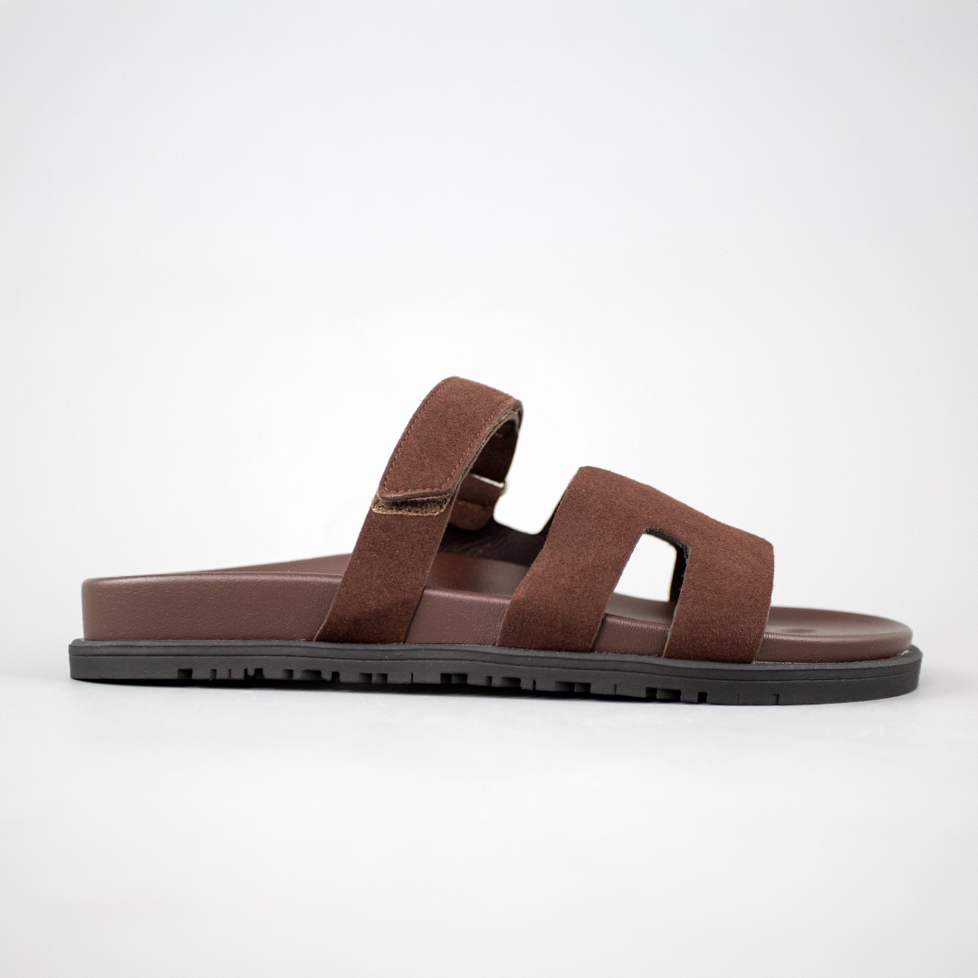 Шлепанцы женские замша 594404 Коричневые