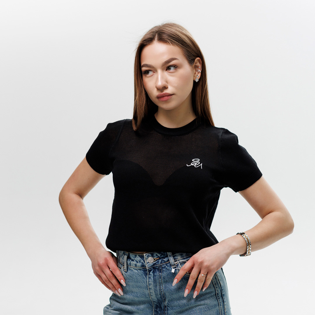 Футболка женская 594348 Черная