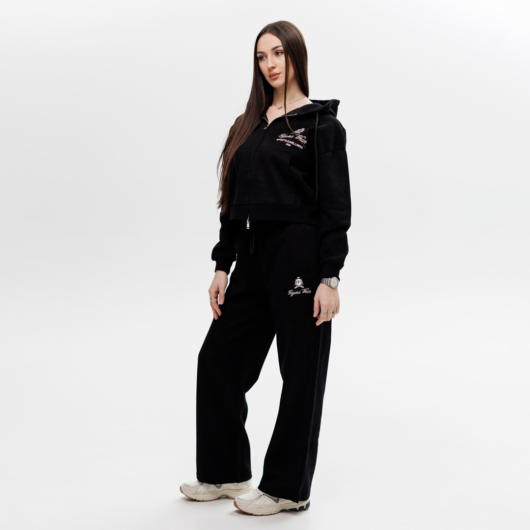 Костюм жіночий спортивний двонитка 594459 Чорний