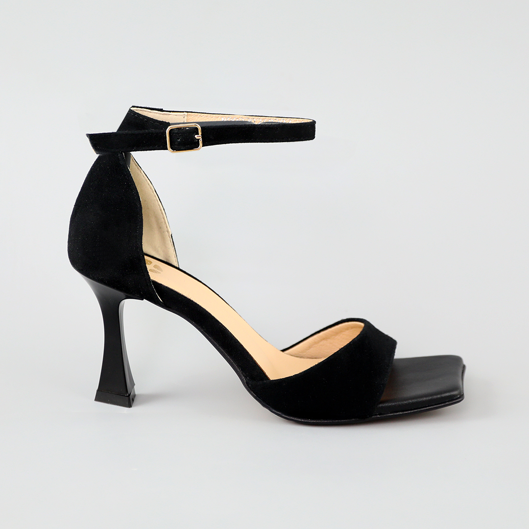 Босоножки женские замшевые 594198 Черные