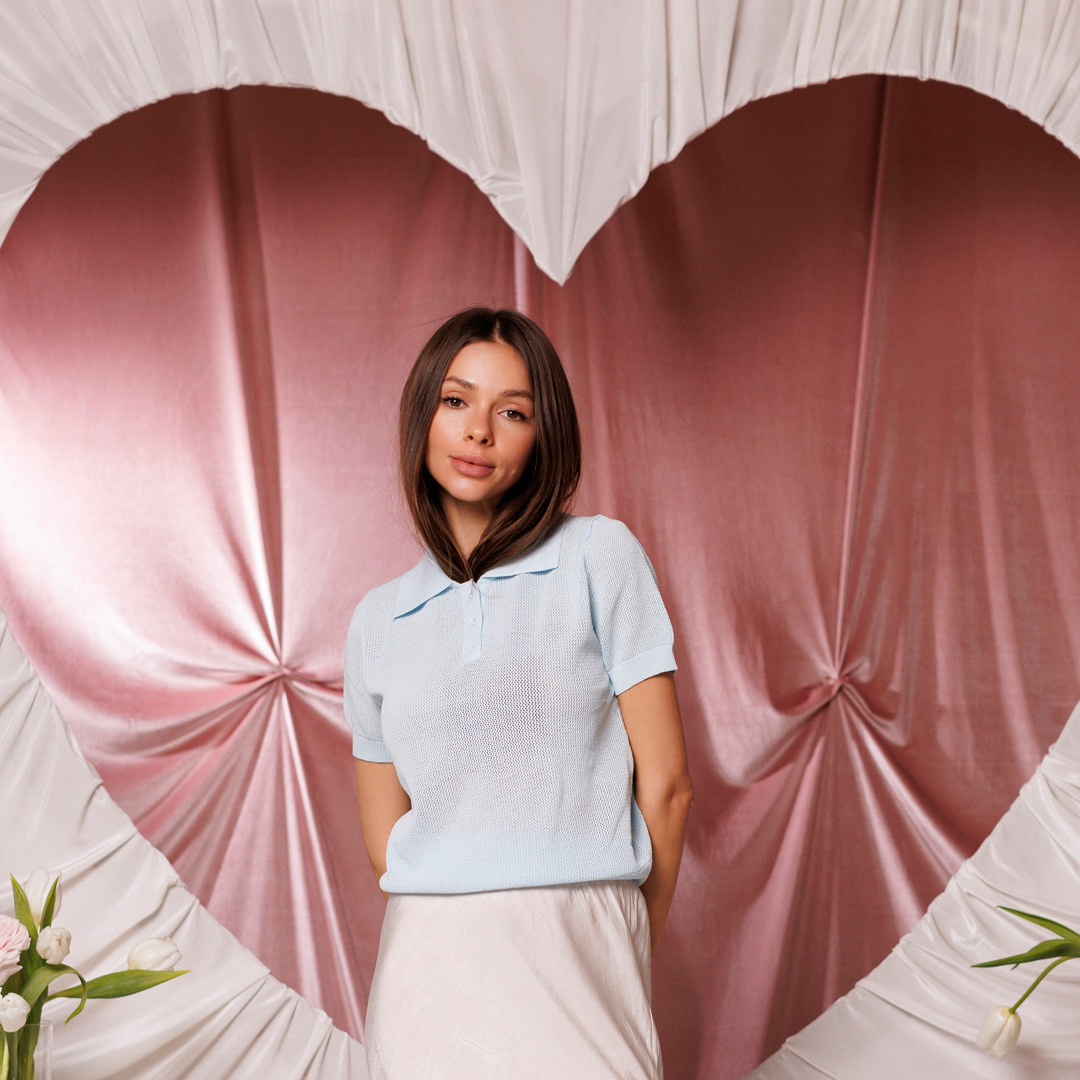 Футболка поло жіноча 594342 Блакитна