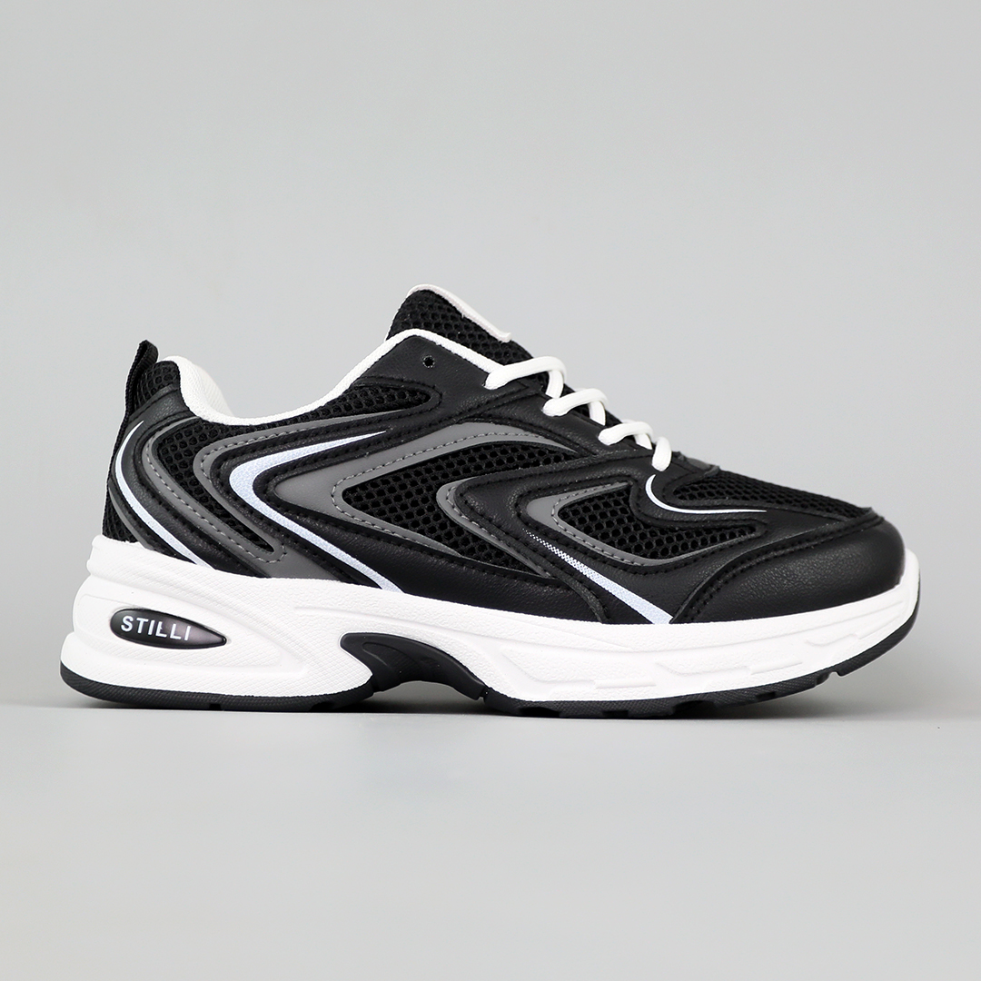 Кросівки жіночі шкіра сітка 594674 Чорні 