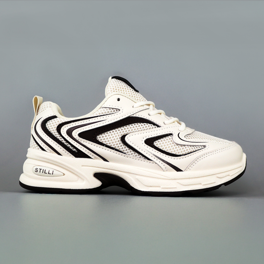 Кроссовки женские кожа сетка 594682 Молочные