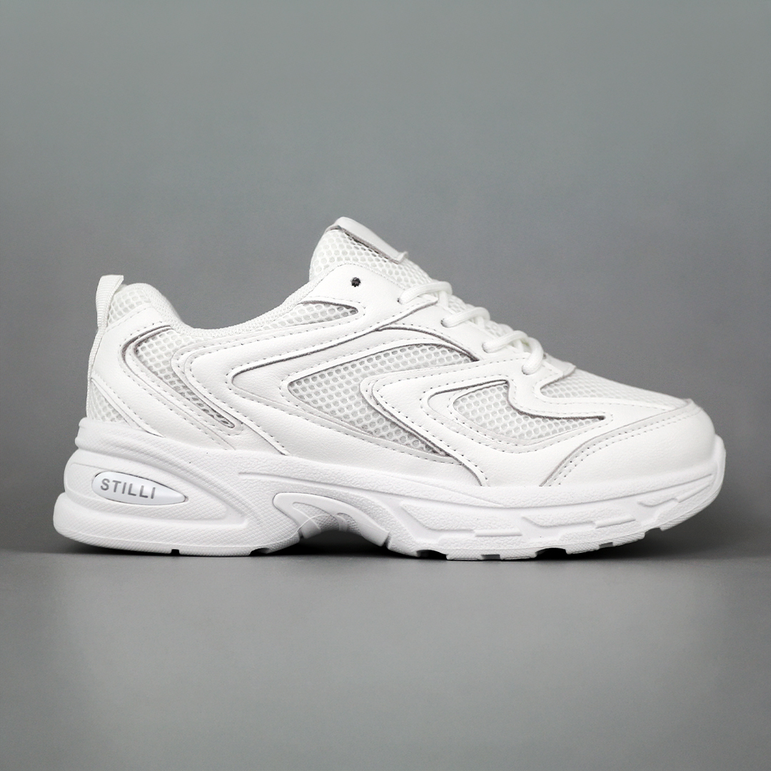 Кросівки жіночі шкіра сітка 594681 Білі