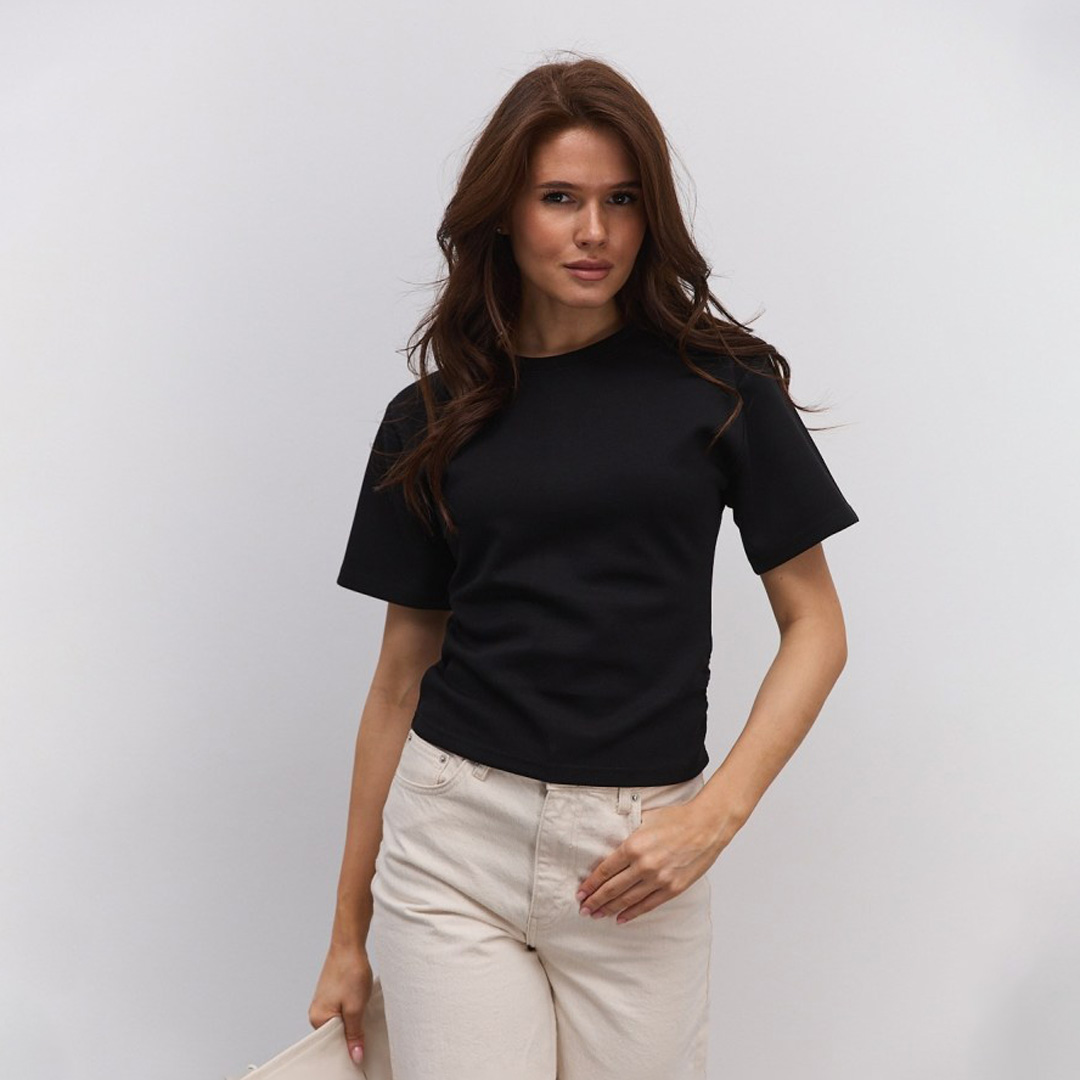 Жіноча футболка 594942 Чорна