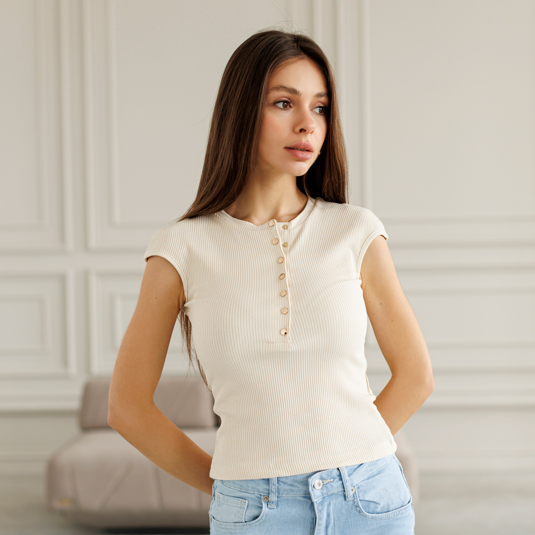 Футболка жіноча 595147 Бежева