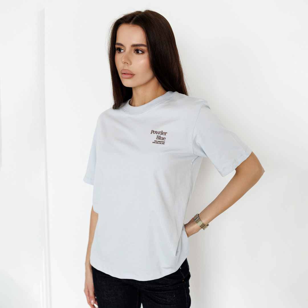 Футболка жіноча 595120 Блакитна