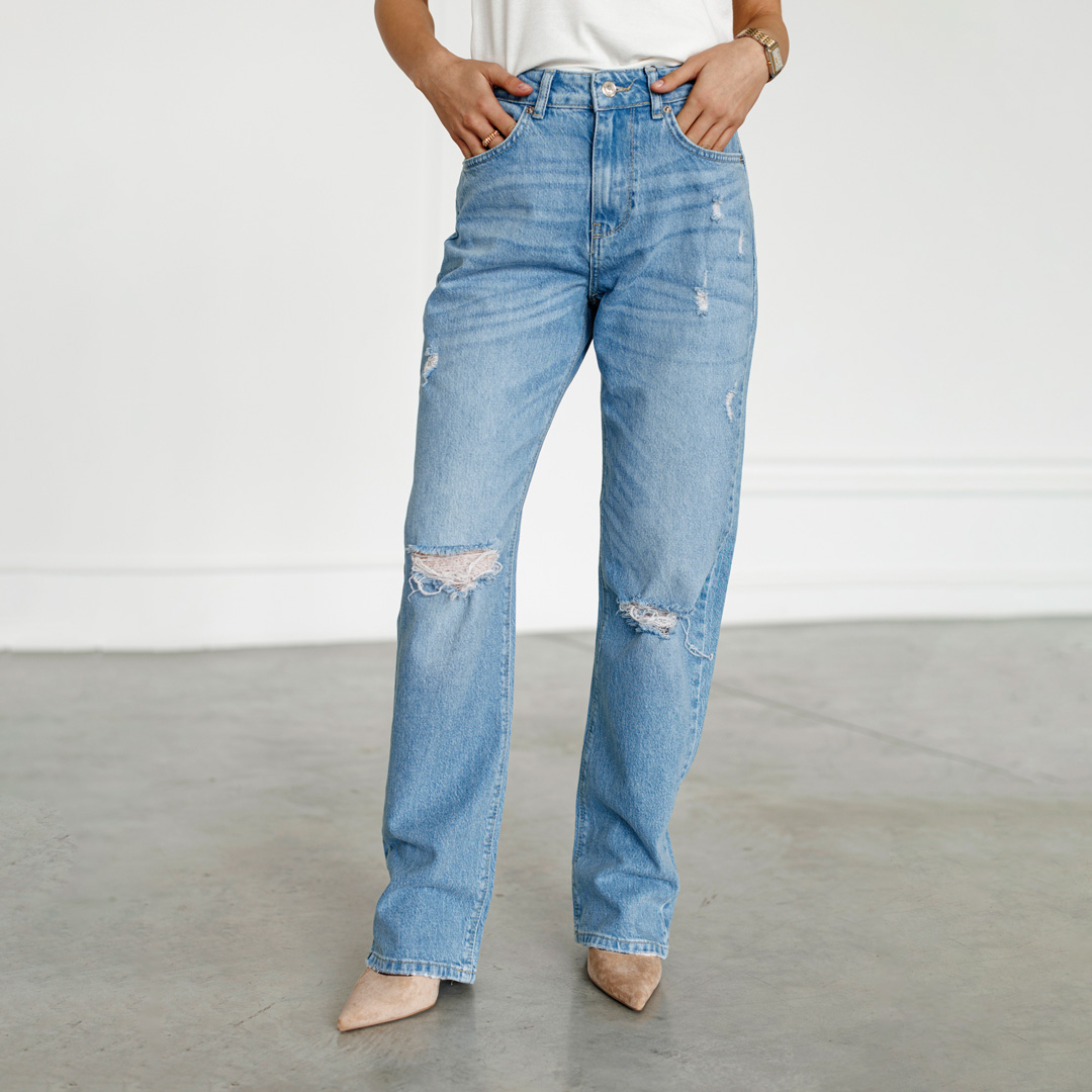 Джинси жіночі 595110 Блакитні 