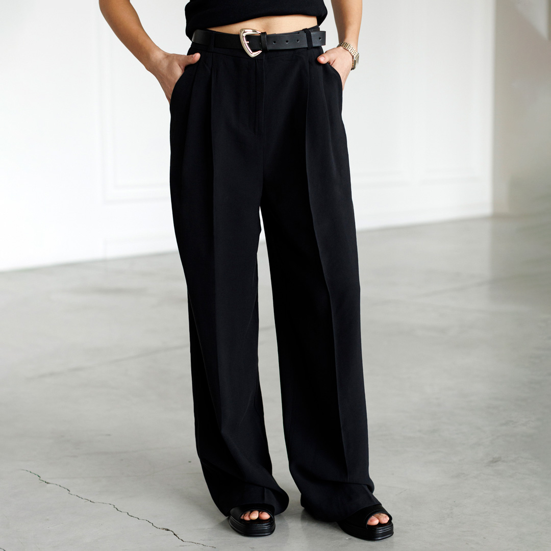 Брюки палаццо женские 595159 Черные