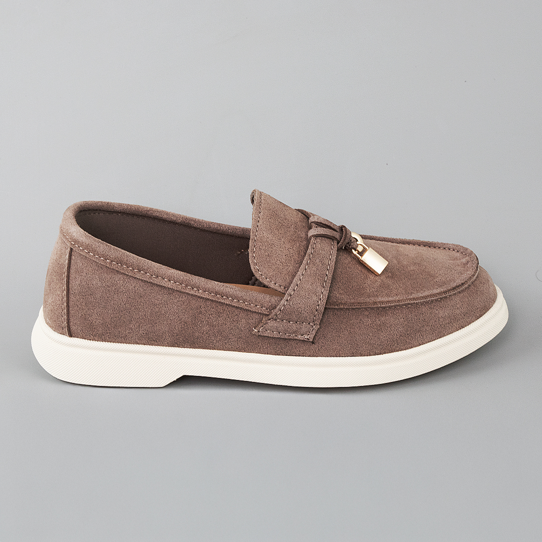 Лофери жіночі замшеві 595238 Бежеві 