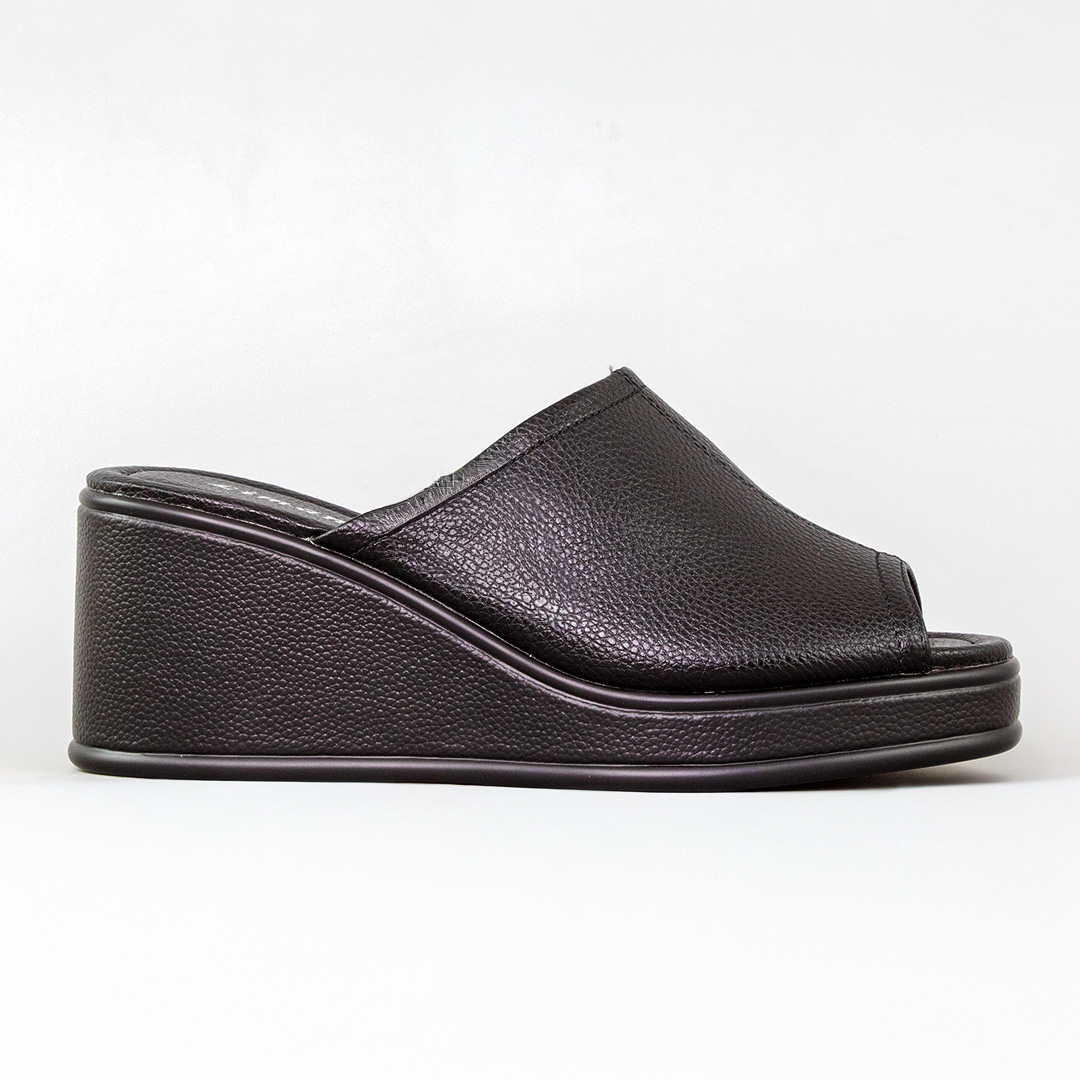 Шлепанцы женские эко кожа 594596 Черные