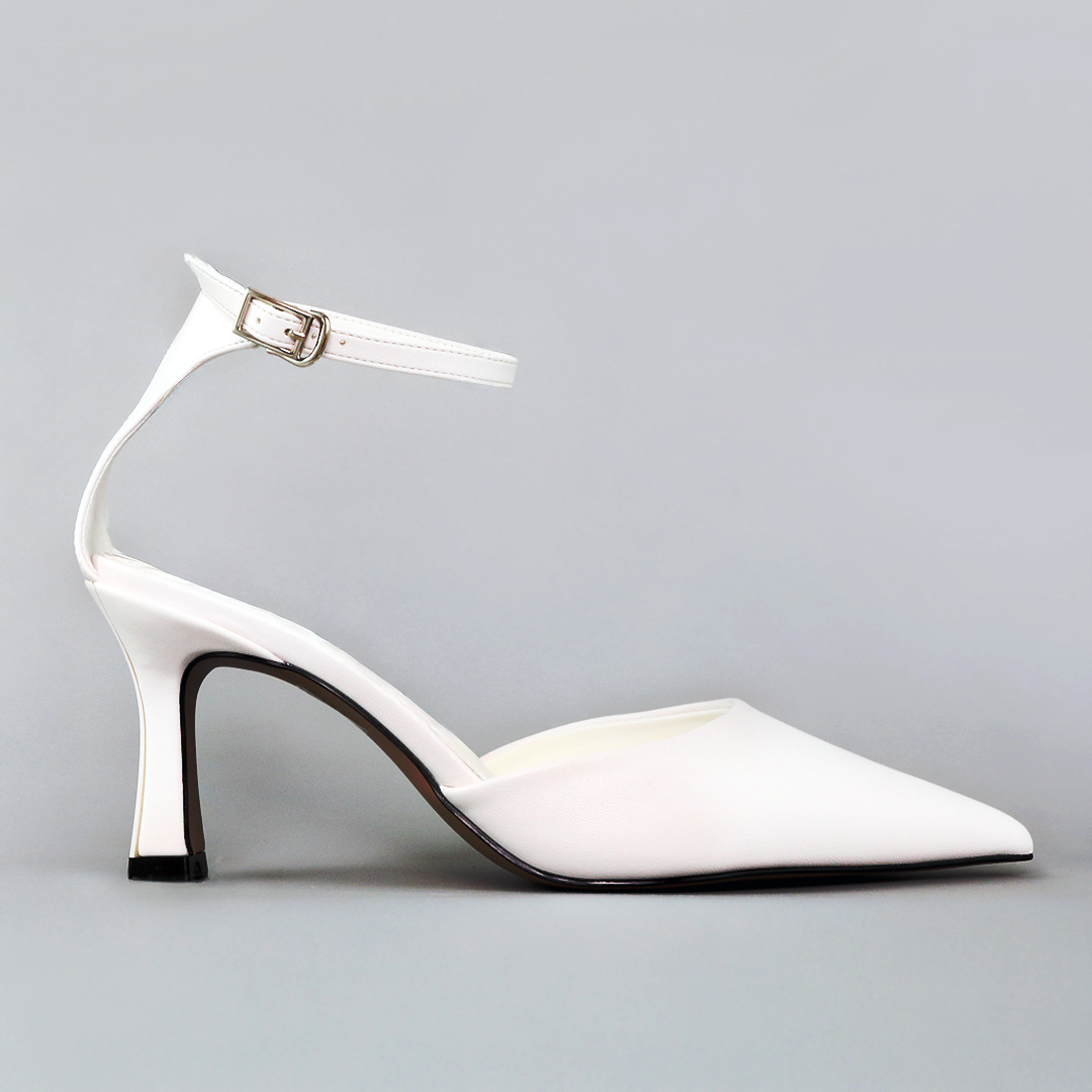 Туфли-босоножки женские острый носок 594613 Белые