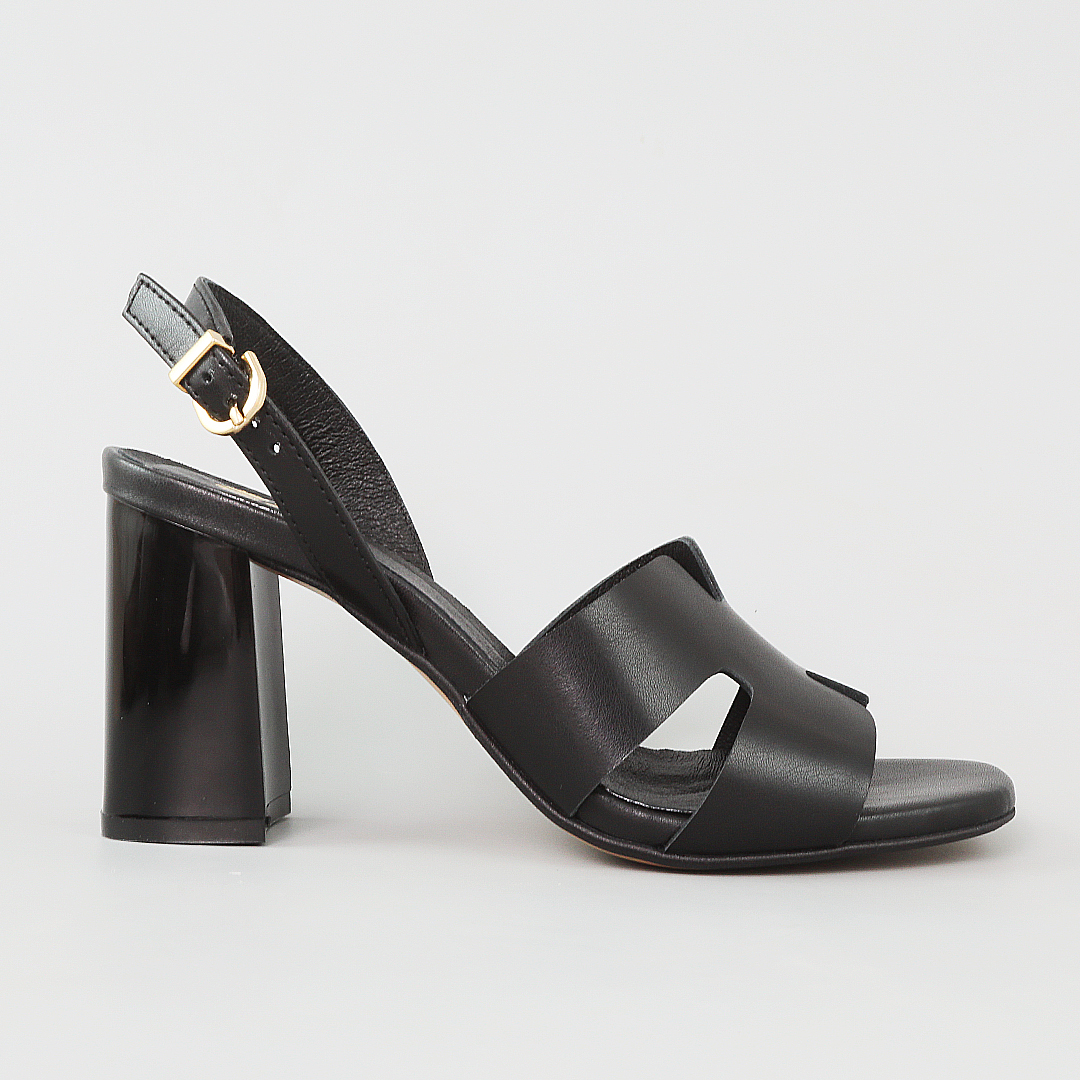 Босоніжки жіночі шкіряні 594195 Чорні