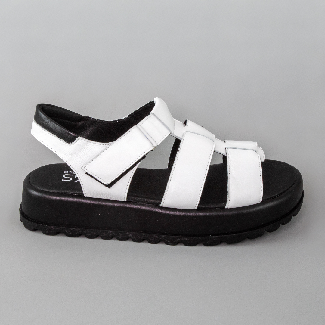 Сандалі жіночі шкіра 594187 Білі