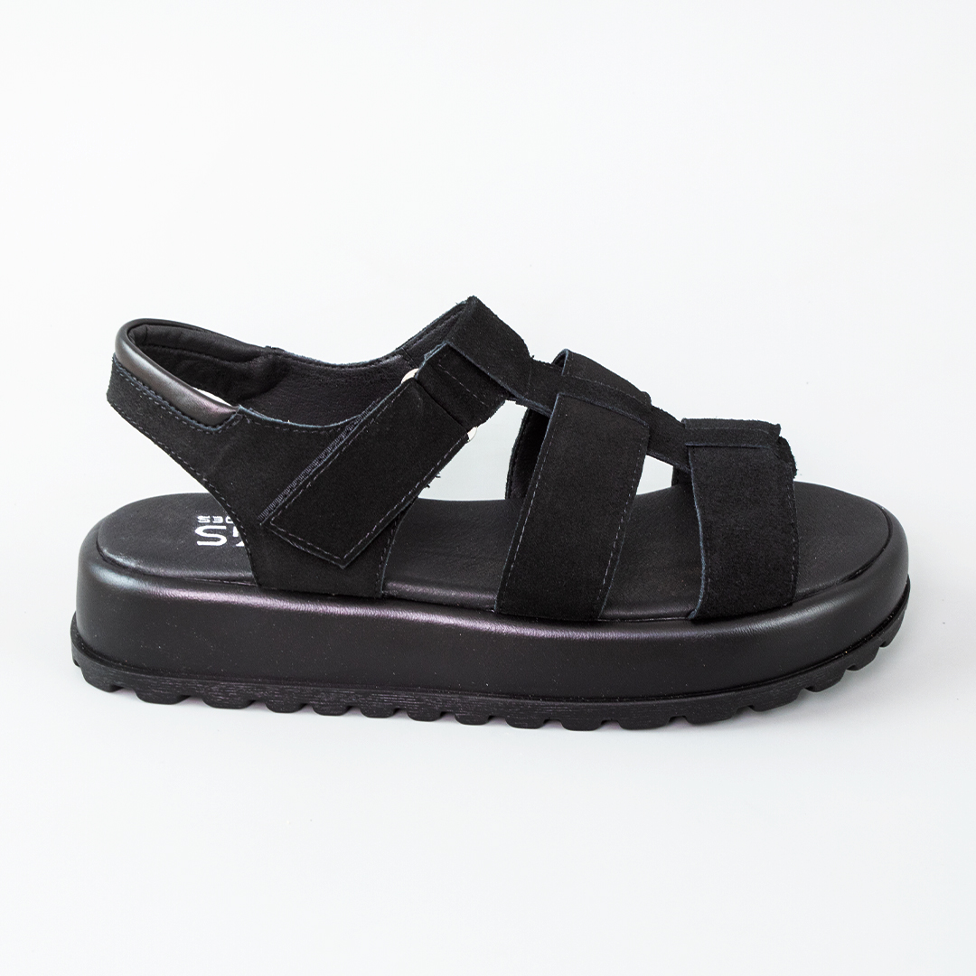 Сандали женские замша 594186 Черные