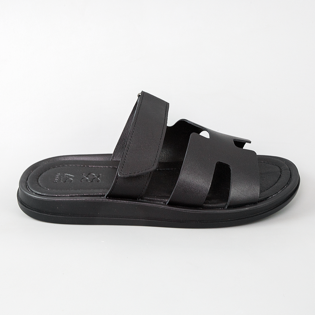 Шльопанці чоловічі шкіра 594586 Чорні