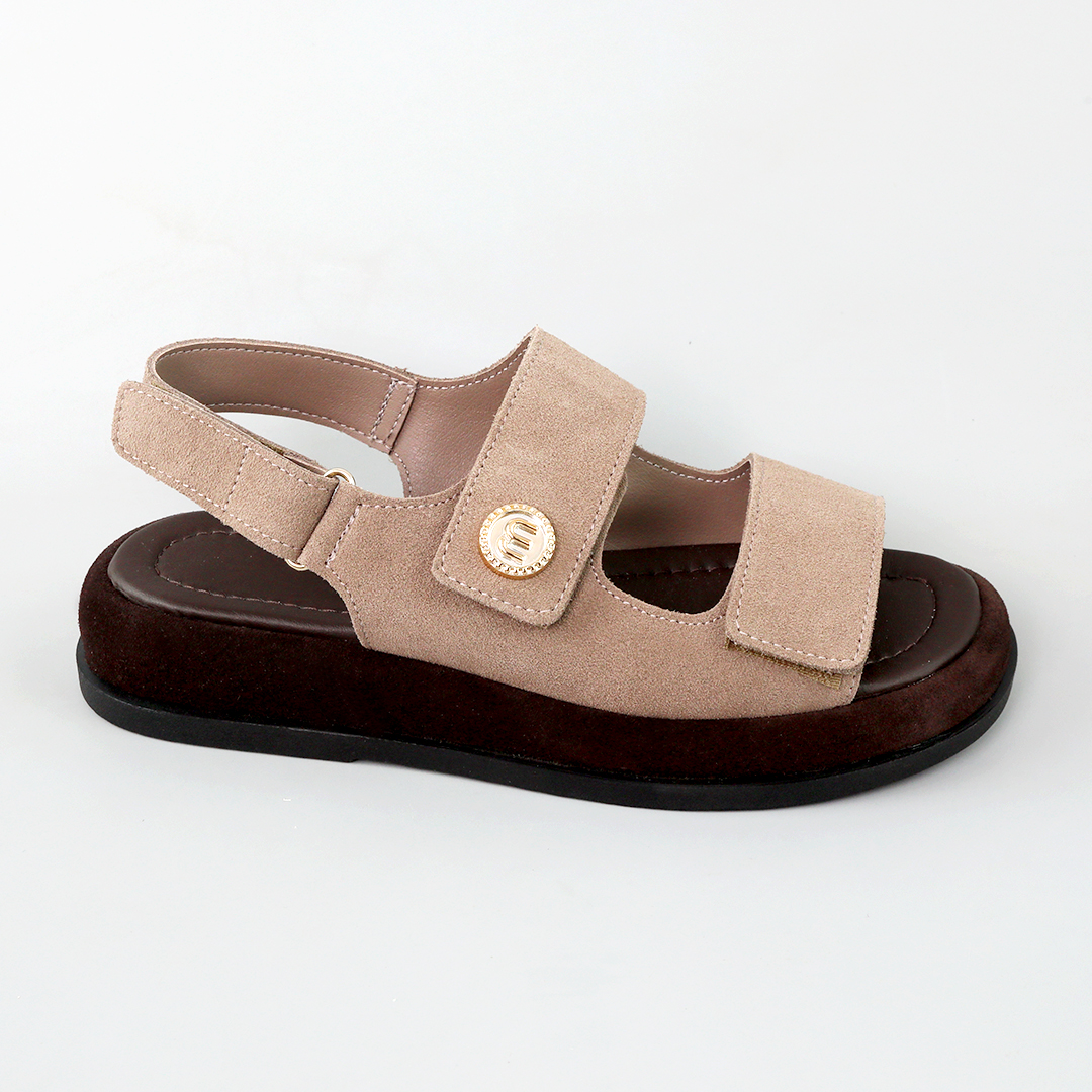 Сандали женские замшевые 594437 Капучино