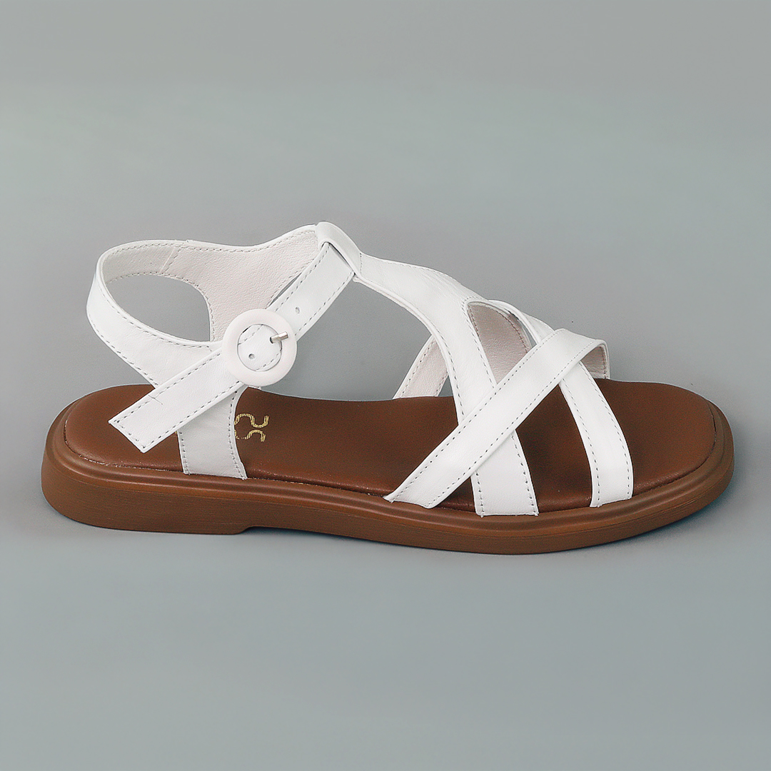 Сандалі жіночі шкіряні 594248 Білі